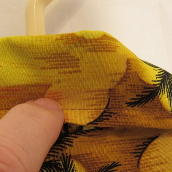 Vintage Hawaiian Shirt Men's XXL Button-Up Sunset Sailing Floral Palm Trees Nice - Picture 10 of 12